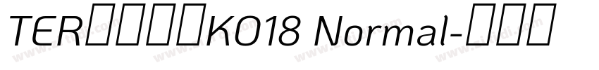 TER第三罗马KO18 Normal字体转换